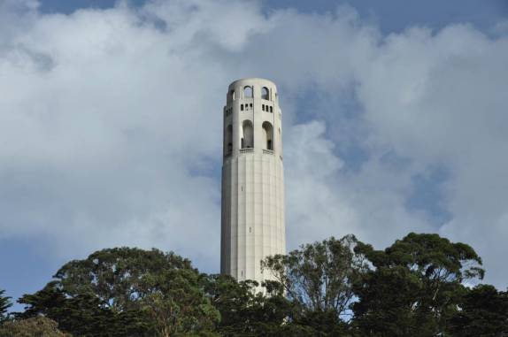 Coit Tower, em San Francisco, na Califórnia, nos Estados Unidos